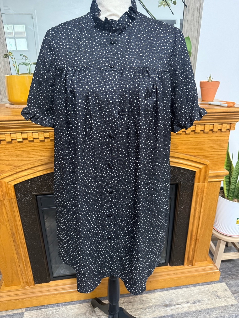 Marc Jacobs The Pajama Dress black and white polka dot size 6